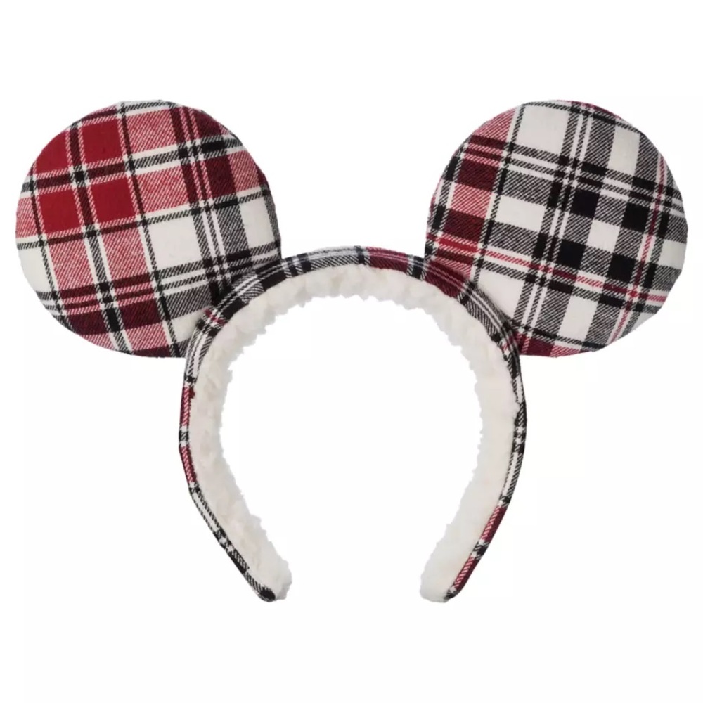 NWT *Discontinued* Disney Parks Authentic Christmas Plaid Mickey Mouse Ears